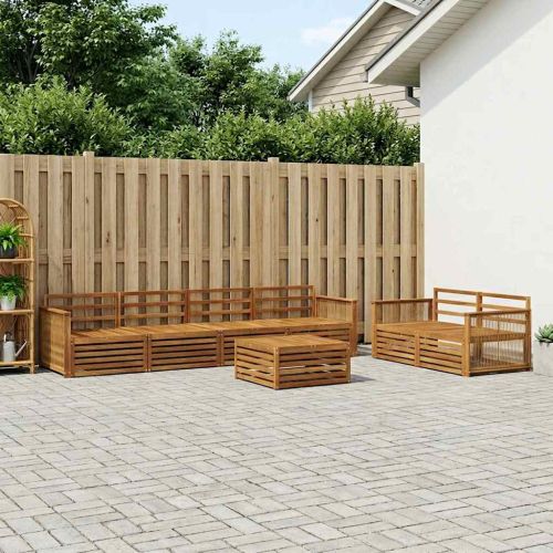 Комплект дивани за открито 7 pcs Натурално