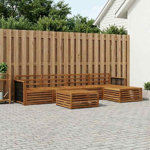 Комплект дивани за открито 6 pcs Натурално