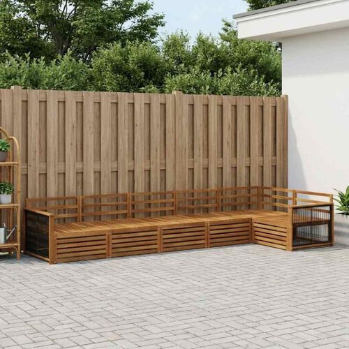 Комплект дивани за открито 6 pcs Натурално
