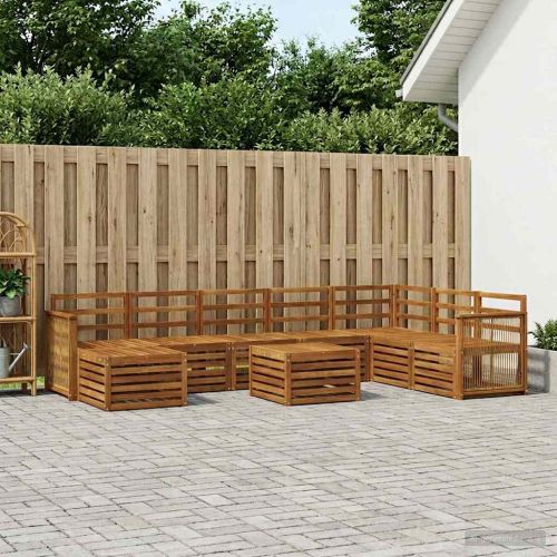 Комплект дивани за открито 7 pcs Натурално