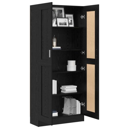 Шкаф за книги Черния дъб 82,5 x 30,5 x 185 см Инженерно дърво