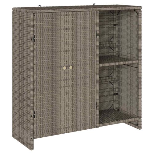 Шкаф за съхранение с рафт с врата Сив 100 x 36 x 102 см Ратан