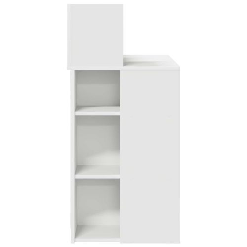 Бюро с рафт Бяло 90 x 48 x 101,5 см Инженерно дърво