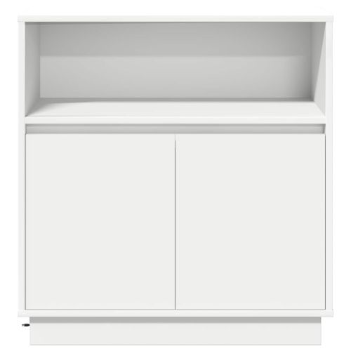 LED конзолна маса Бяло 71 x 34,5 x 75 см Инженерно дърво