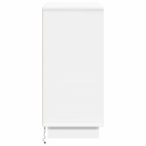 LED конзолна маса Бяло 71 x 34,5 x 75 см Инженерно дърво