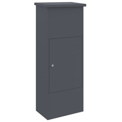 Пощенска кутия за пратки Антрацит 44,5 x 29 x 110,5 см Стомана