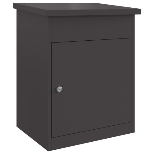 Пощенска кутия за пратки Черно 47.5 x 38 x 59 см Стомана
