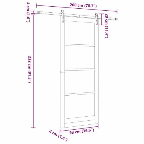 Преплъзваща се врата ORKDAL Бяло 93 x 232 см