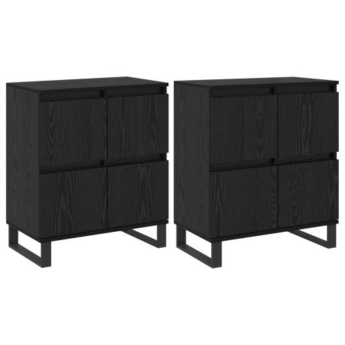 Служебен шкаф 2 pcs Черния дъб 60 x 35 x 70 cm