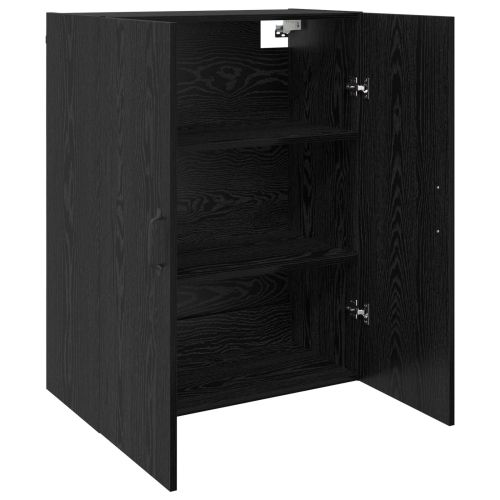 Стенно шкафче 2 pcs Черния дъб 69,5 x 34 x 90 см