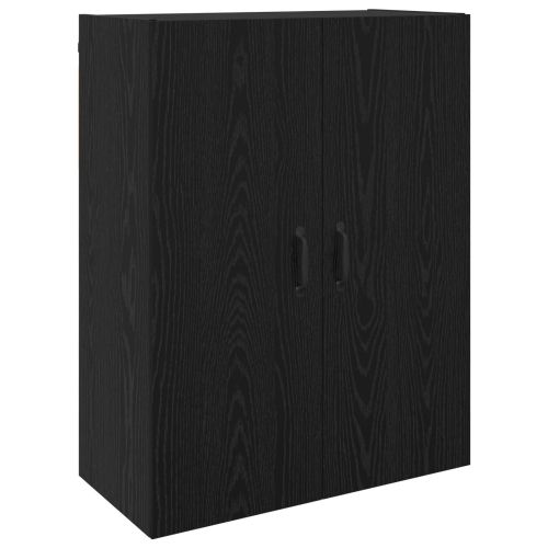 Стенно шкафче 2 pcs Черния дъб 69,5 x 34 x 90 см