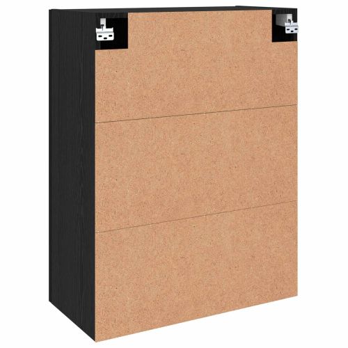 Стенно шкафче 2 pcs Черния дъб 69,5 x 34 x 90 см