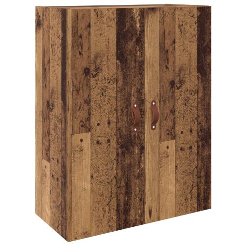 Стенно шкафче 2 pcs Старо дърво 69,5 x 34 x 90 см