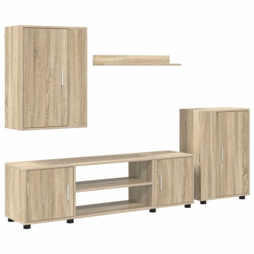 Комплект ТВ шкаф 4 pcs Сонома дъб Инженерно дърво