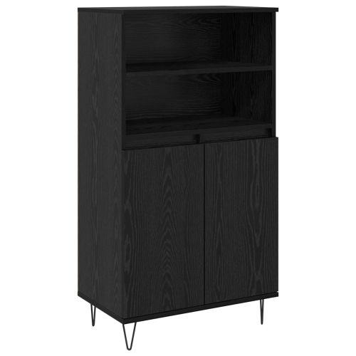 Висок шкаф Черно 60 x 36 x 110 см Инженерно дърво