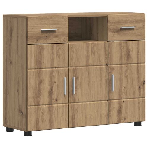 Дървен шкаф с чекмедже Дъб 88,5 x 30,5 x 73 см Инженерно дърво