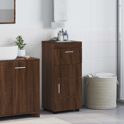 Комплект шкафове за баня TULUM Кафяв дъб 37 x 31,5 x 82 см
