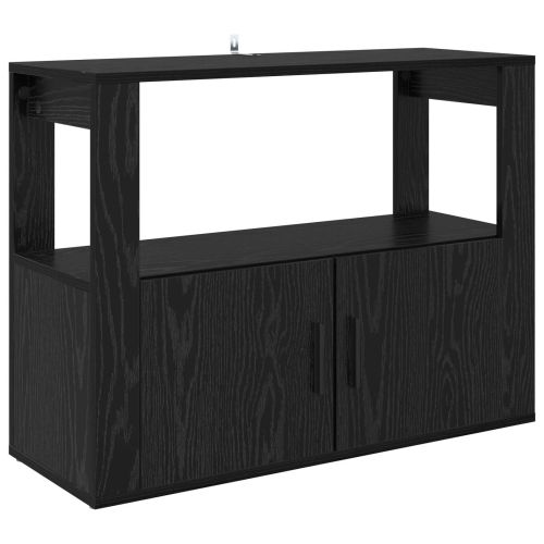 Служебен шкаф Черен дъб 80 x 30 x 60 cm Инженерно дърво