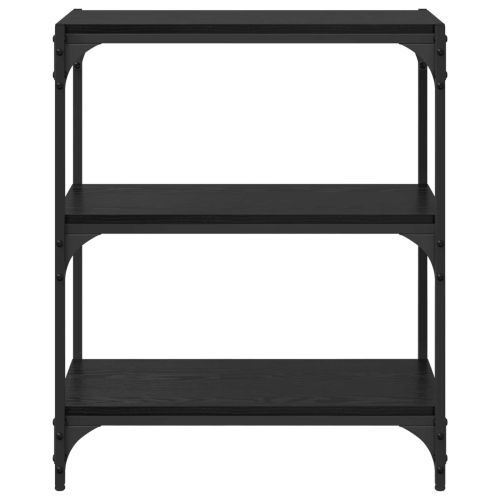 Шкаф за книги Черен дъб 60 x 33 x 70,5 см