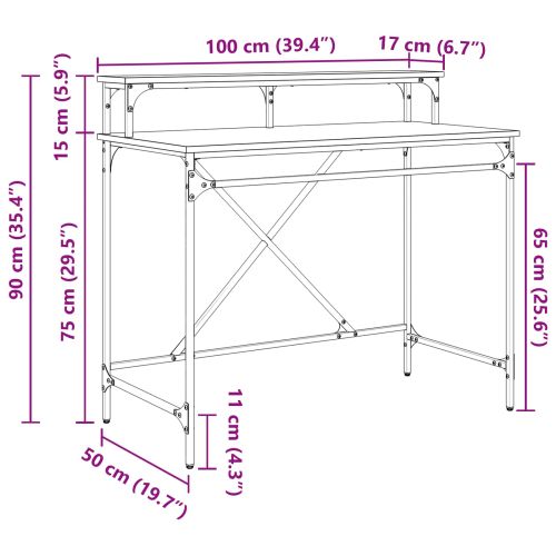 Бюро Дъб 100 x 50 x 90 cm Инженерно дърво