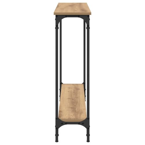 Конзолна маса с рафт Дъб 100 x 22,5 x 75 см Инженерно дърво