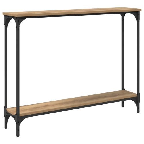 Конзолна маса с рафт Дъб 100 x 22,5 x 75 см Инженерно дърво