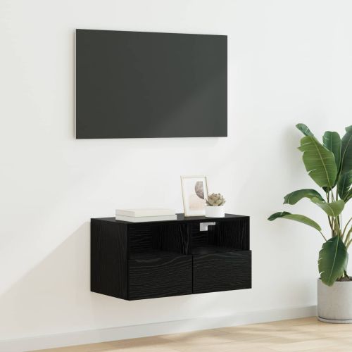 TV стенен шкаф Черния дъб 60 x 30 x 30 cm Инженерно дърво