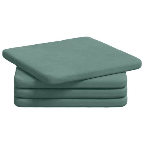 Възглавници за седалки 4 pcs Морско зелено 40 x 40 x 3 cm
