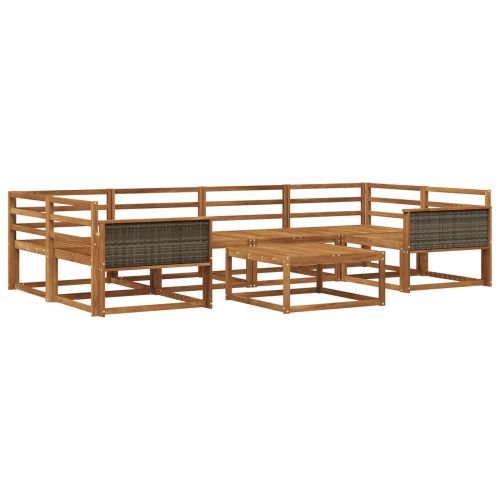 Комплект дивани за открито 7 pcs Натурално
