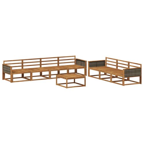 Комплект дивани за открито 8 pcs Натурално