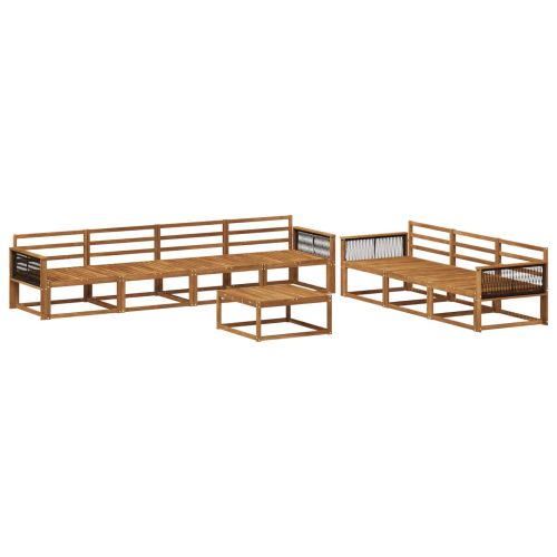 Комплект дивани за открито 8 pcs Натурално