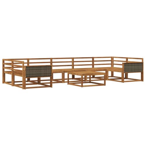 Комплект дивани за открито 8 pcs Натурално