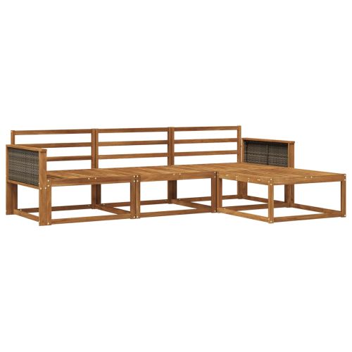Комплект дивани за открито 4 pcs Натурално