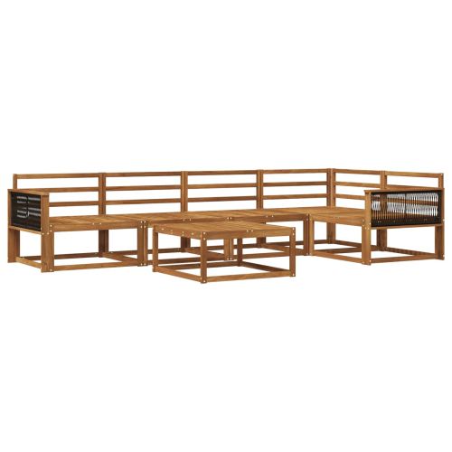 Комплект дивани за открито 6 pcs Натурално
