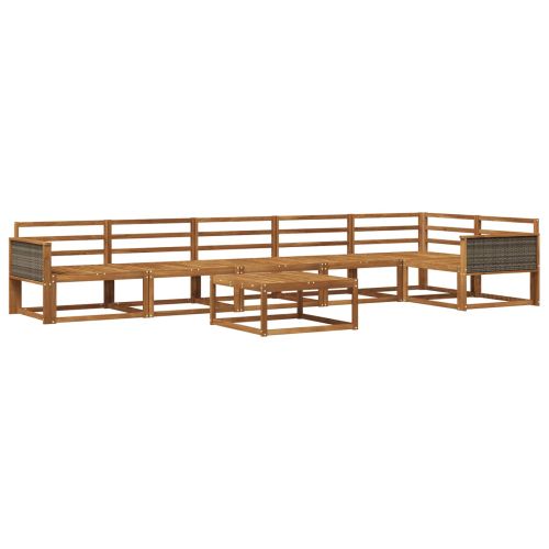 Комплект дивани за открито 7 pcs Натурално