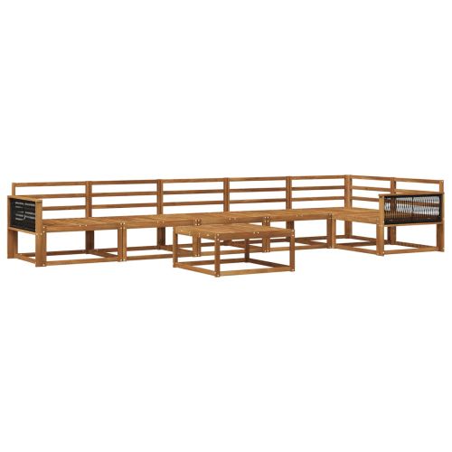 Комплект дивани за открито 7 pcs Натурално