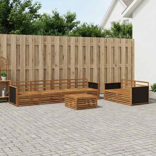 Комплект дивани за открито 7 pcs Натурално