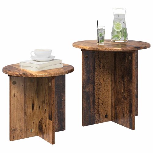 Комплект помощни маси 2 pcs Старо дърво
