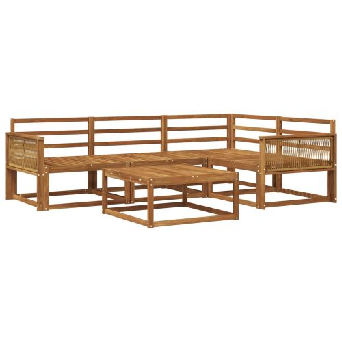 Комплект дивани за открито 5 pcs Натурално