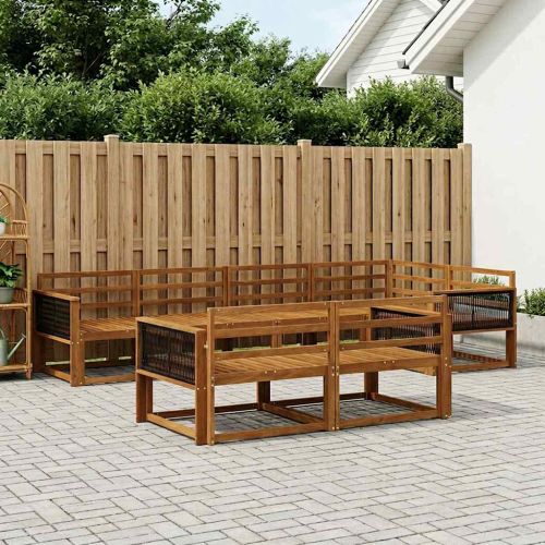 Комплект дивани за открито 8 pcs Натурално