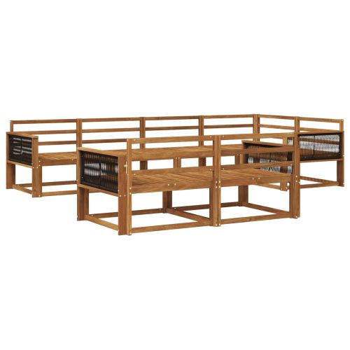 Комплект дивани за открито 8 pcs Натурално