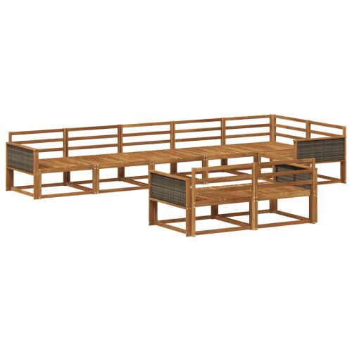 Комплект дивани за открито 8 pcs Натурално