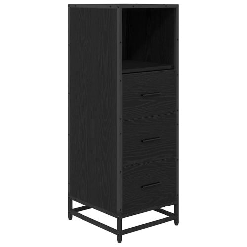 Комплект мебели за баня с рафт 4 pcs Черния дъб Инженерно дърво