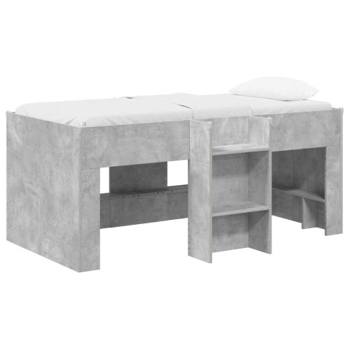 Легло за деца с висока рамка 2 pcs Бетон 163 x 101,1 x 68,5 см