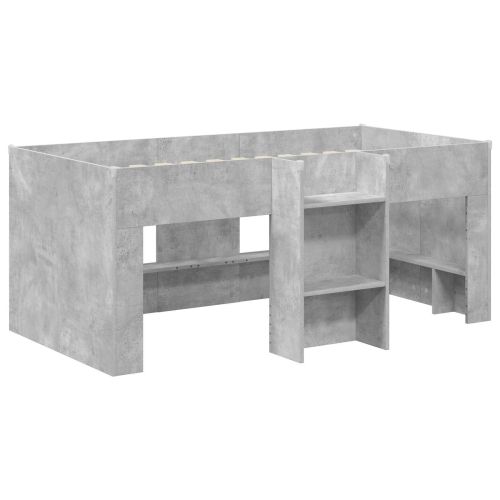Легло за деца с висока рамка 2 pcs Бетон 163 x 101,1 x 68,5 см