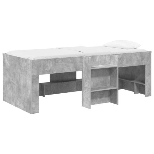 Легло за деца с висока рамка 2 pcs Бетон 193 x 96,1 x 68,5 см