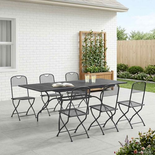Комплект за хранене в градината 7 pcs Антрацит 212 х 90 х 76 см
