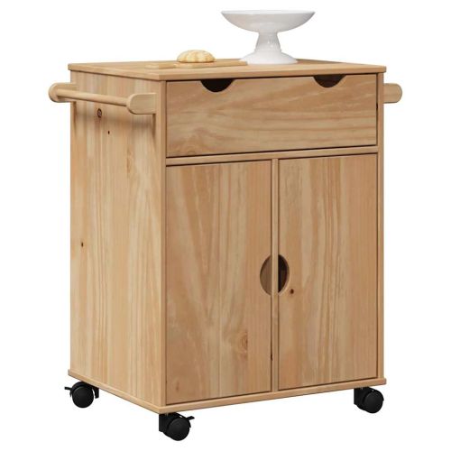 Кухненска количка OTTA 59x45x80 см борово дърво масив
