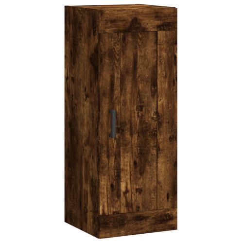 Стенен шкаф опушен дъб 34,5x34x90 см инженерно дърво
