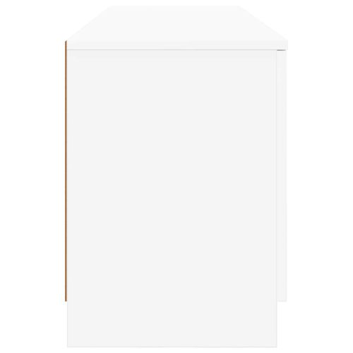 Шкаф за легло със съхранение с врата 2 pcs Бял 66 x 35 x 48 см
